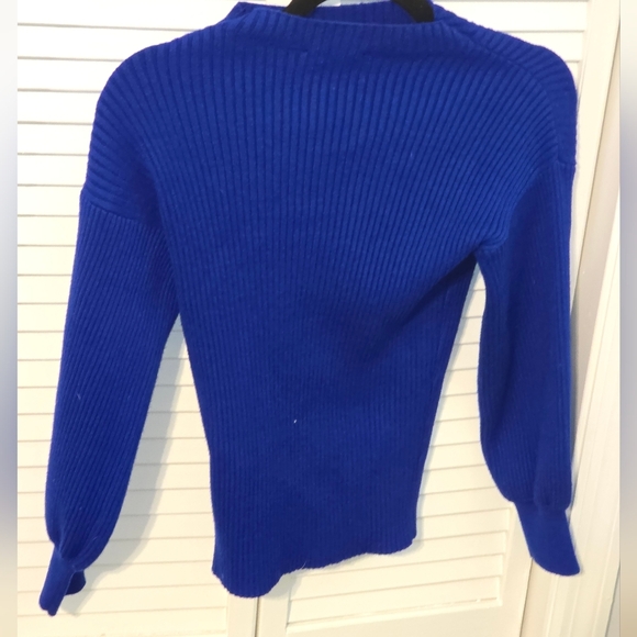 Sweaters - INC International Concepts Blue Ribbed Sweater Women’s Small
